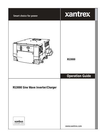 MS3000 Owners Manual - Xantrex