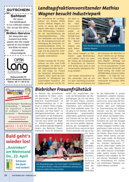 DER BIEBRICHER, Ausgabe 279, Februar 2015