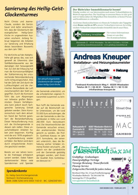 DER BIEBRICHER, Ausgabe 279, Februar 2015