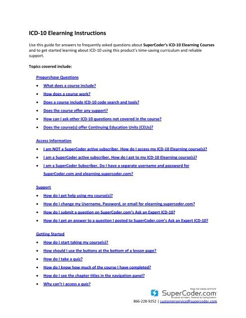 download ICD-10 E-Learning Instructions PDF - SuperCoder