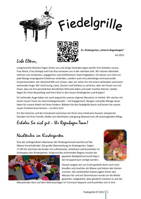 Ausgabe Juli 2012 - Unterm Regenbogen