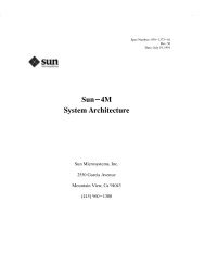 Sun-4M System Architecture - NetBSD