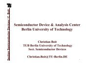 Semiconductor Device & Analysis Center Berlin University of ...