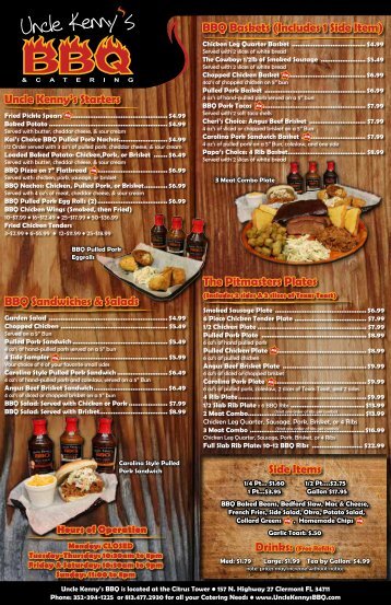 Includes 1 Side Item - Uncle Kenny's BBQ