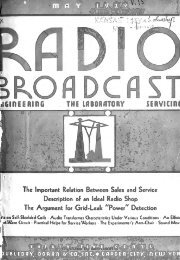 Radio Broadcast - 1929, May - 60 Pages, 6.3 MB ... - VacuumTubeEra