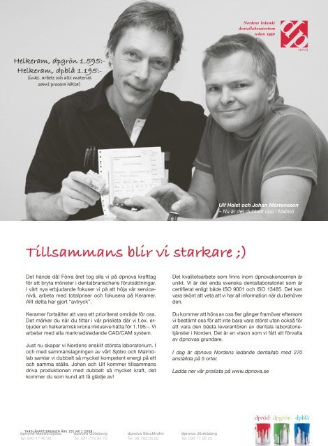 NordISKT TEmA 2009 - Tandläkartidningen