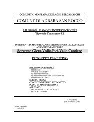 COMUNE DI ADRARA SAN ROCCO Sorgente ... - sito in costruzione