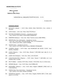 Aggiornamento n. 18 del 16 ottobre 2012 - Pontificio Consiglio delle ...