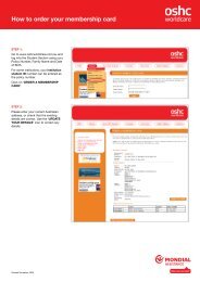 How to order your membership card - OSHC