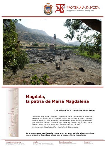 Magdala, la patria de MarÃ­a Magdalena - ATS pro Terra Sancta