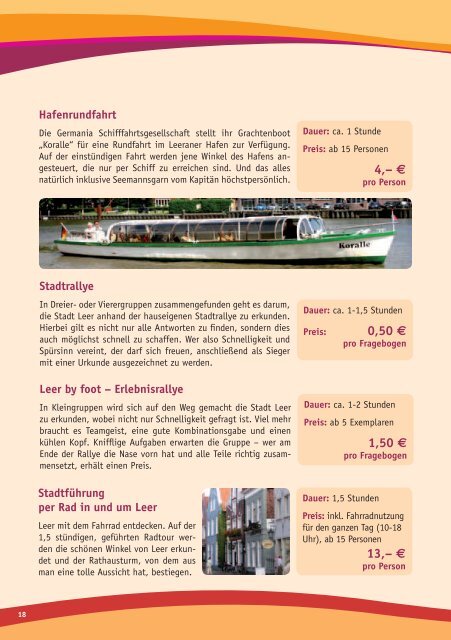 Programme und Informationen 2012 - Jugendherberge Leer