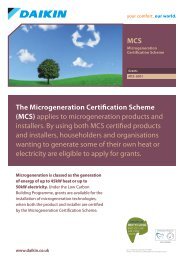 The Microgeneration Certification Scheme (MCS) applies to ... - Daikin