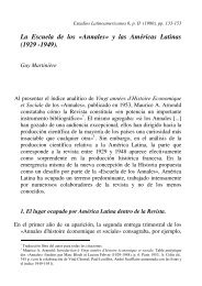 La Escuela de los Â«AnnalesÂ» y las AmÃ©ricas Latinas (1929 -1949).