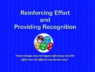 Reinforcing Effort and Providing Recognition