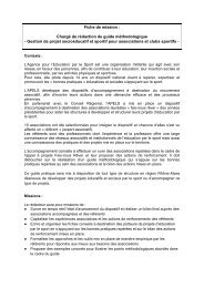 Fiche de mission : ChargÃ© de rÃ©daction de guide ... - Alpes Solidaires