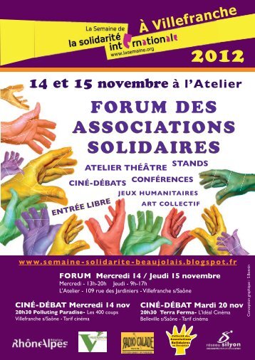 FORUM DES ASSOCIATIONS SOLIDAIRES - RhÃ´ne-Alpes Solidaires