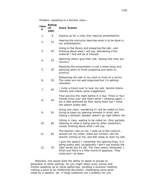 Chapter 12: Methods for Changing Emotions - Psychological Self-Help