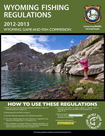 wyoming fishing regulations - Wyoming Game & Fish Department