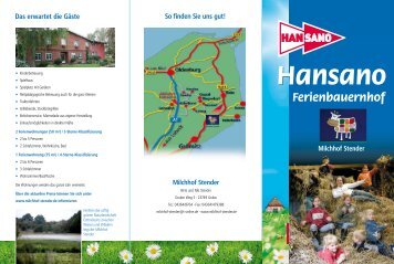Ein familienfreundlicher Aktiv-Hof Der Milchhof Stender - Hansano