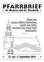 PFARRBRIEF - Katholische Kirchengemeinden in Stadtallendorf