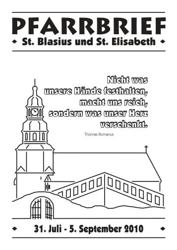 PFARRBRIEF - Katholische Kirchengemeinden in Stadtallendorf