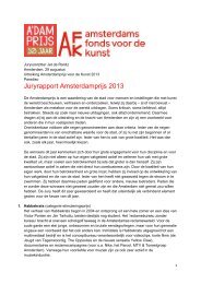 Juryrapport Amsterdamprijs 2012 - Amsterdams Fonds voor de Kunst