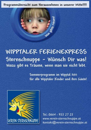 Wipptaler Ferienexpress Das komplette ... - Verein Sternschnuppe
