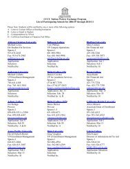 CCCU Tuition Waiver Exchange Program List of Participating ...