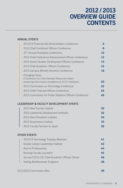 Download the 2012/2013 Conferences & Events Guide - Council for ...