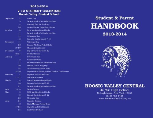 Student Handbook - Hoosic Valley Central School