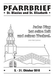 PFARRBRIEF - Katholische Kirchengemeinden in Stadtallendorf