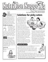 Solutions for picky eaters - Hoosic Valley Central School