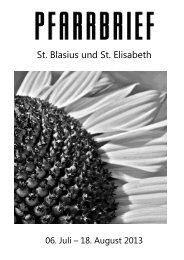 Pfarrbrief vom 06.07.2013 - Katholische Kirchengemeinden in ...