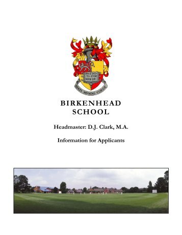 BIRKENHEAD SCHOOL