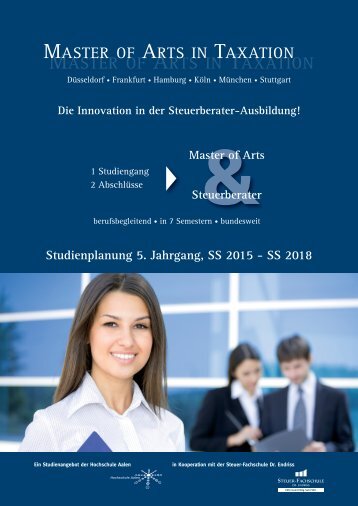 MASTER OF ARTS IN TAXATION - Steuer-Fachschule Dr. Endriss