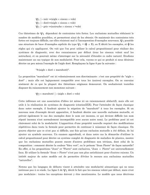 Une utilisation non monotone du calcul propositionnel clas - Laurent ...