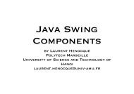 Java Swing Components plus Layouts - Laurent Henocque