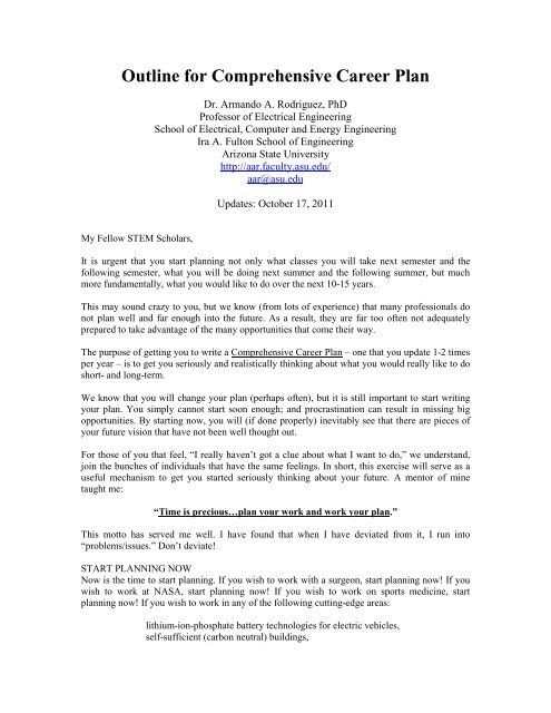 Course work - Armando A. Rodriguez - Arizona State University