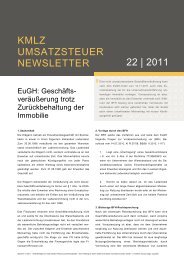 Umsatzsteuer Newsletter 22/2011 - KMLZ