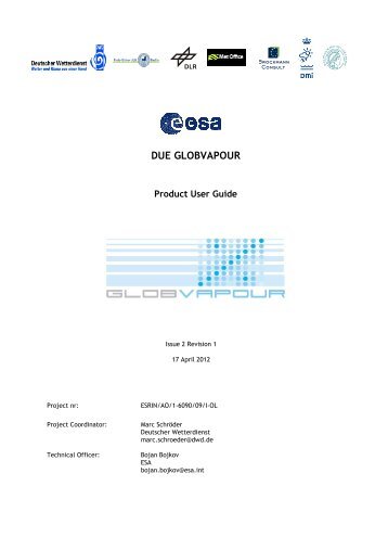 Product User Guide (PUG), Version 2.1 - Globvapour.info