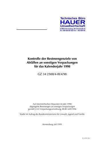 Bericht - TB Hauer