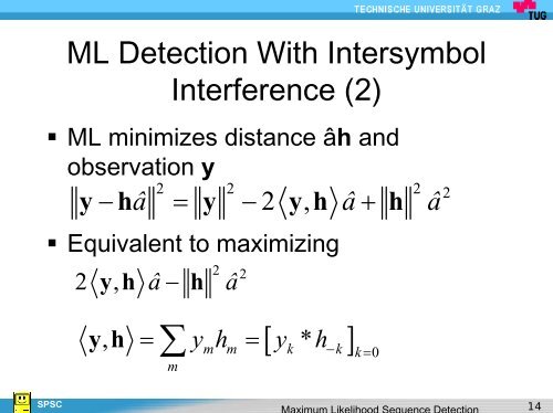 Maximum Likelihood Sequence Detection - spsc