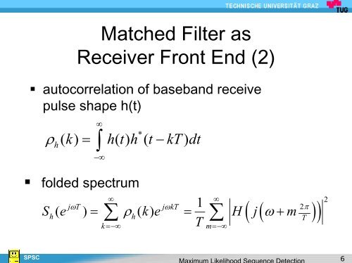 Maximum Likelihood Sequence Detection - spsc