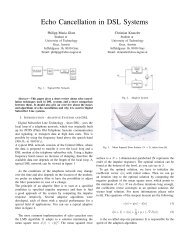 Echo Cancellation in DSL Systems - spsc - Graz University of ...