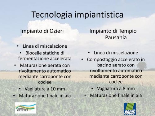 La commercializzazione del compost a Tempio Pausania e Ozieri