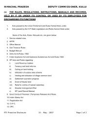 Rules, regulations, instructions, manuals - Himachal Pradesh