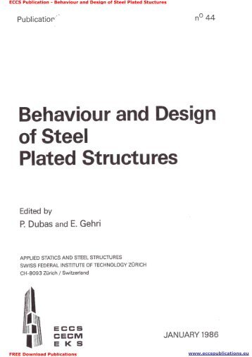 Behaviour and Design of Steel Plated Structures - e-Konstrukcije