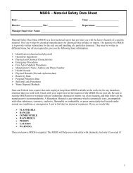 MSDS – Material Safety Data Sheet - sipe