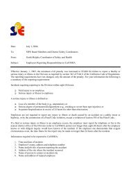 Date: July 1, 2004 To: SIPE Board Members and District Safety ...