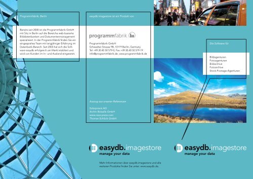 easydb.imagestore Flyer - Programmfabrik